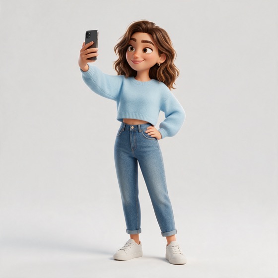 Holka se selfie